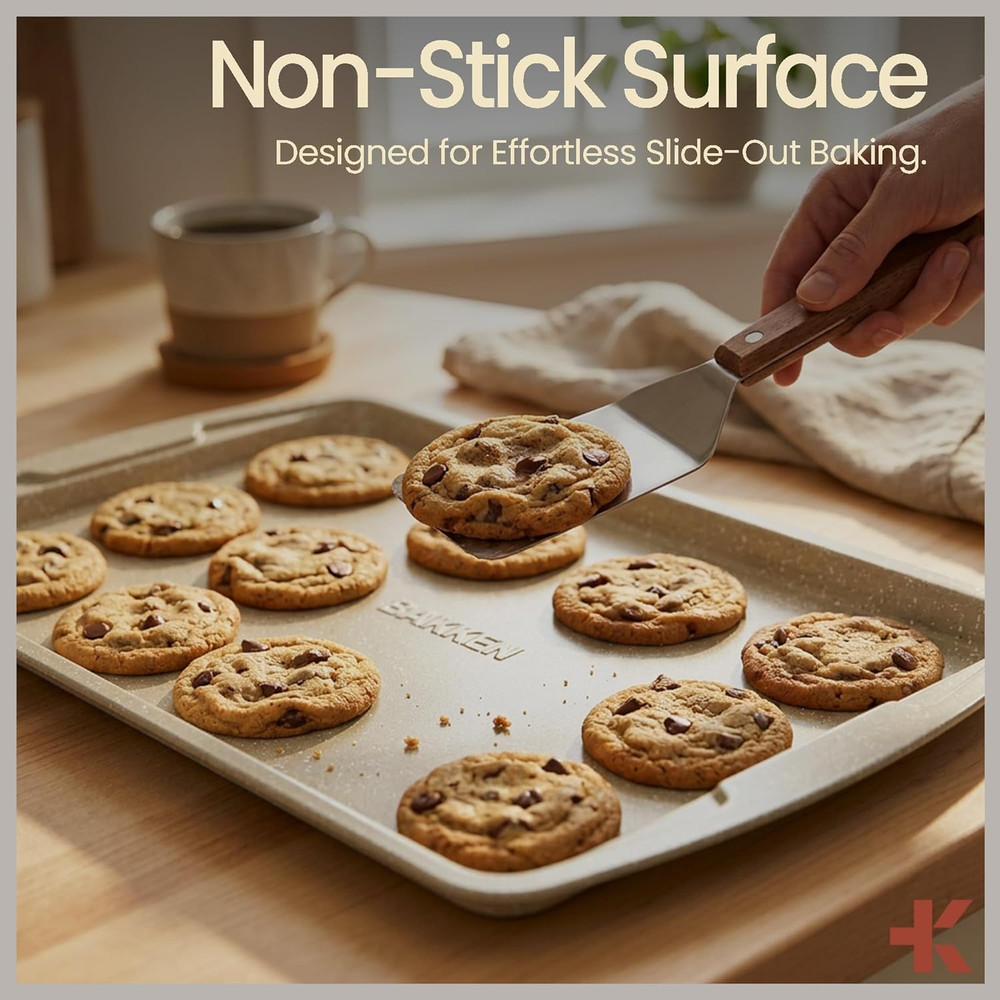 Bakken Swiss - Bakeware Set – 6 Piece – Stackable, Deluxe, Non-Stick Baking Pans