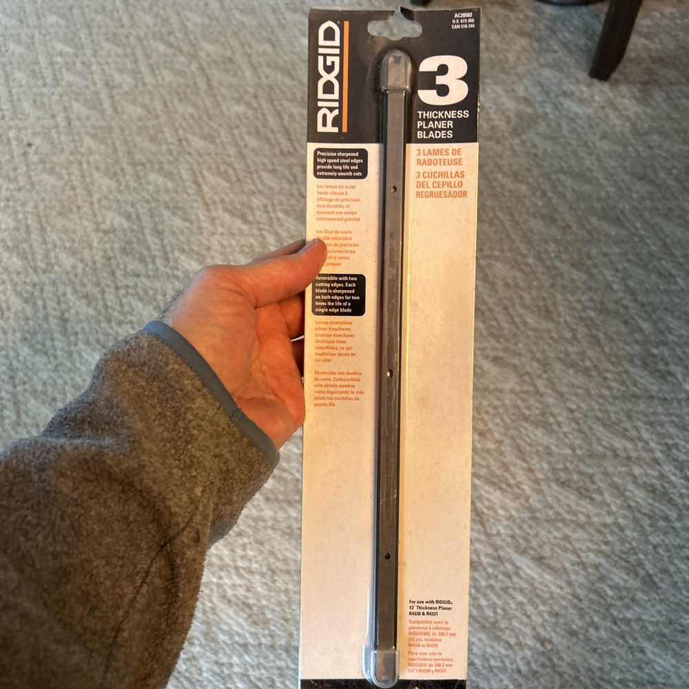 RIDGID 13 in. Thickness Planer Replacement Blades (3-Pack)