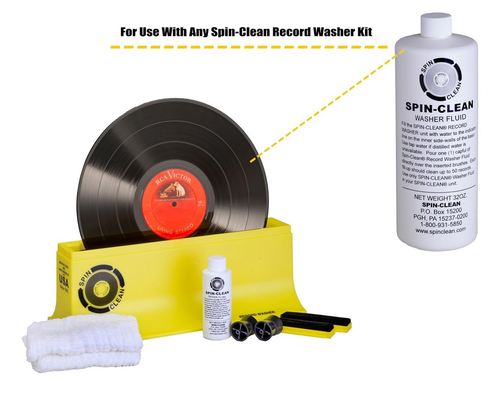 Spin-Clean Record Washer Fluid 32oz. | Alcohol-Free Record Cleaner Solution |...