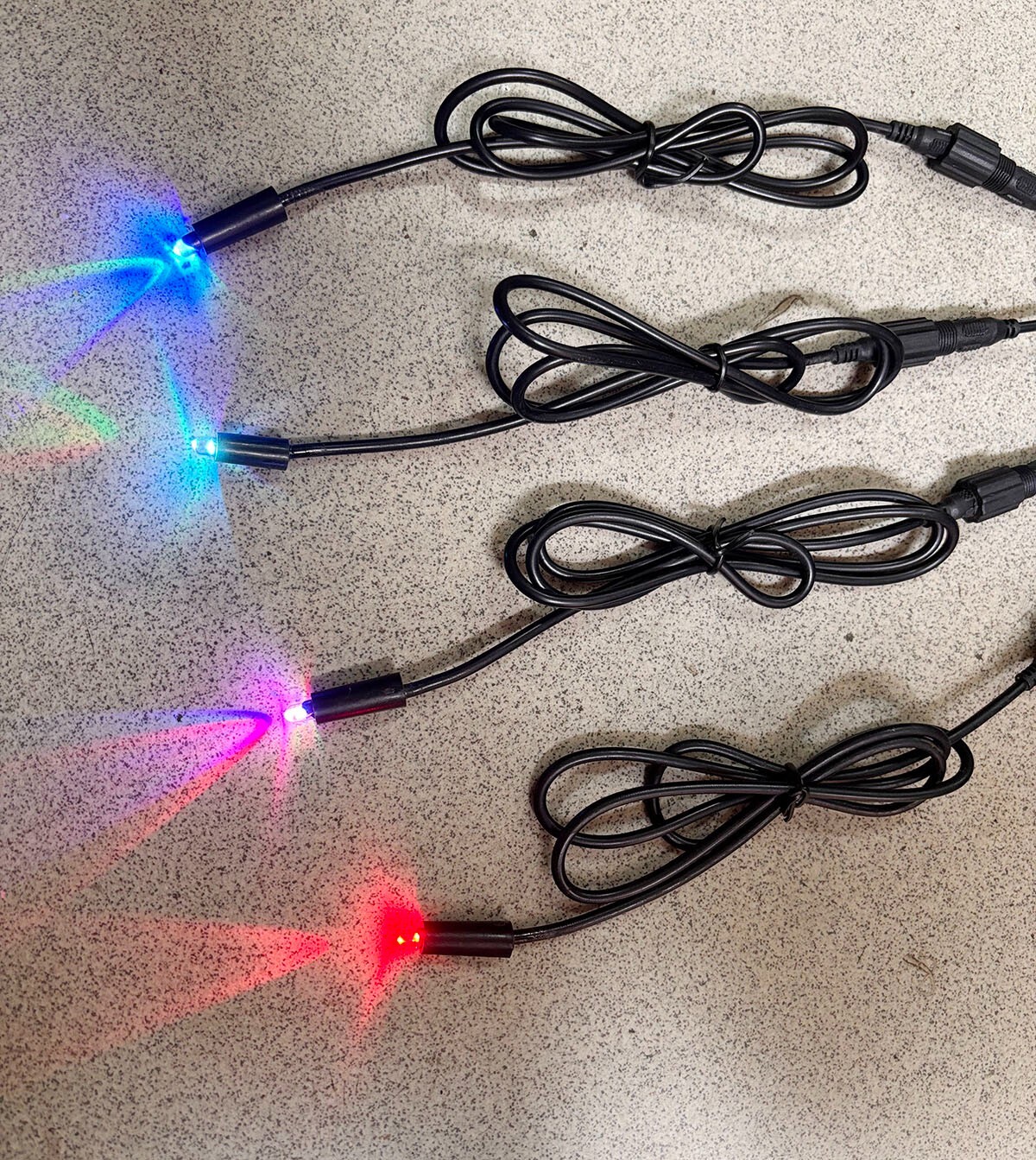 5pcs Underwater Warm white LED Light Fountain Fish Pond Water Garden US Adapter