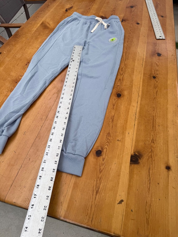 MENS EUBI LIGHT BLUE AVOCADO PATCH PULLON DRAWSTRING JOGGER SWEATPANTS M F8