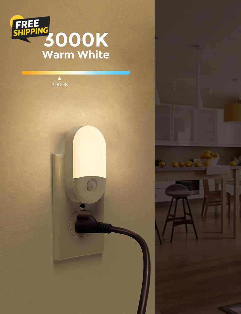 Motion Sensor Night Light, 2Pack, Motion Activated Night Light, Lights Plug