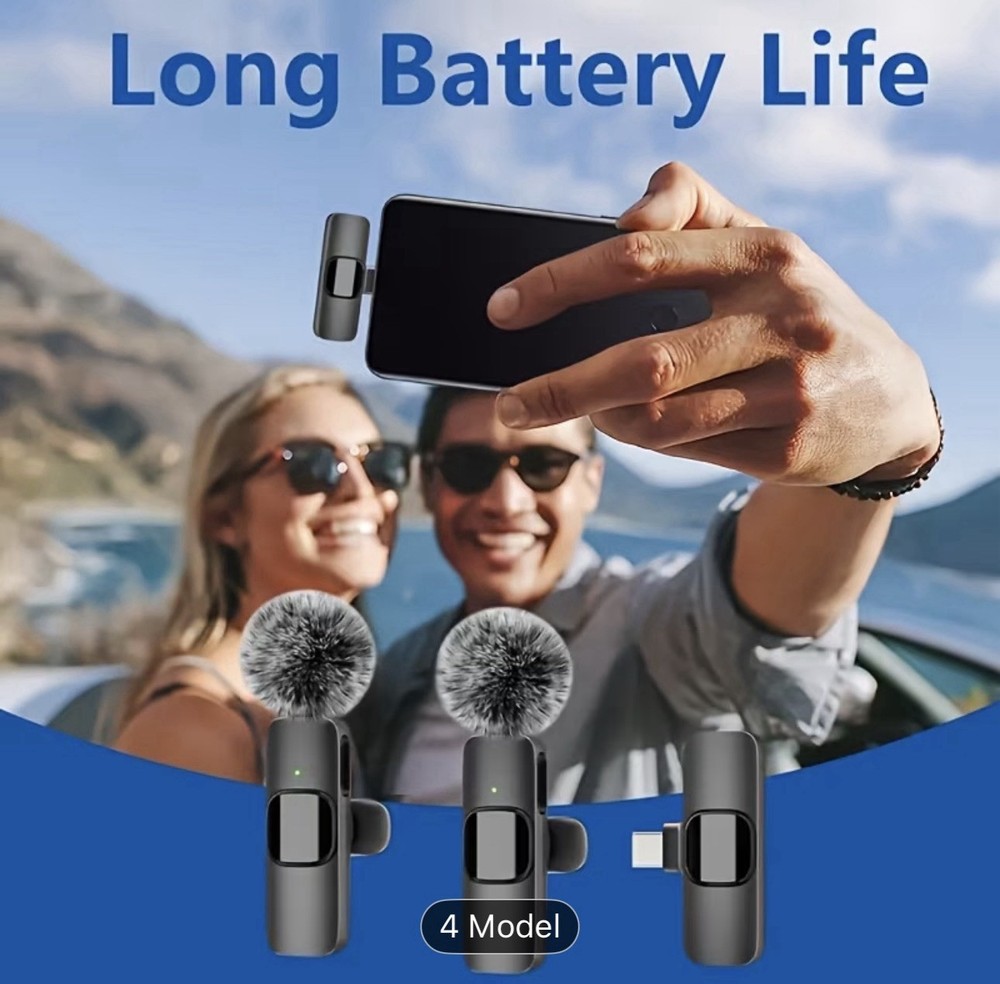 Mini Mic Pro (Latest Model) - Wireless Mini Microphone for iPhone, iPad, Android