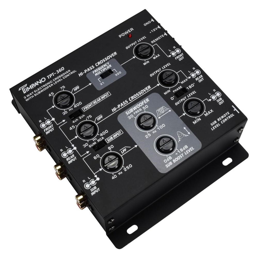 3-Way Electronic Crossover with Remote Subwoofer Control & Equalizer