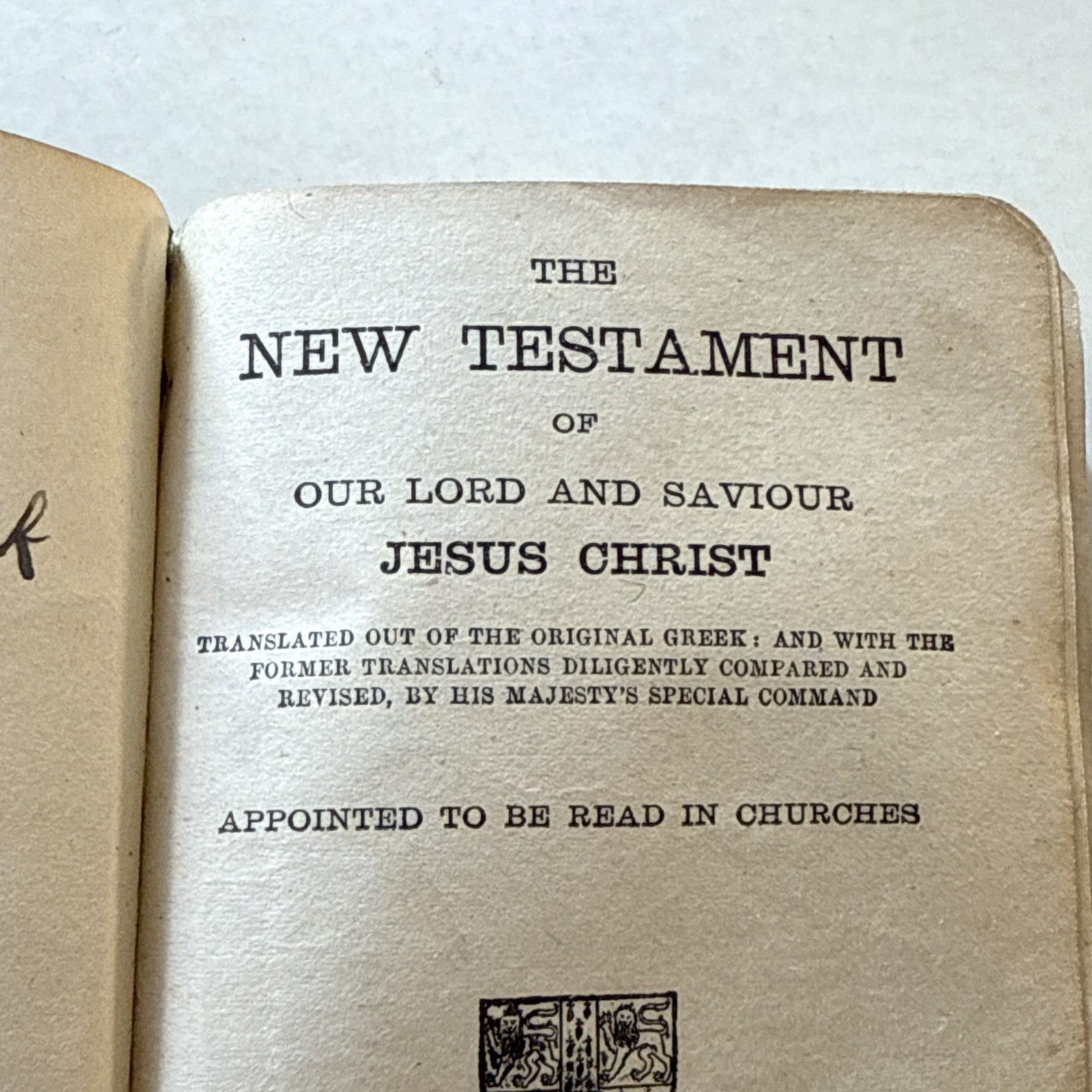 1918 WWI New Testament Pocket Holy Bible Army Camp Dodge Iowa IA Soldier Army SD