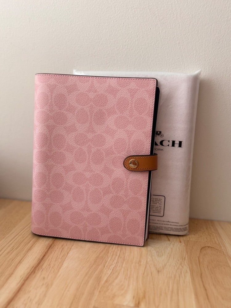 Authentic coach notebook powder pink 2026
