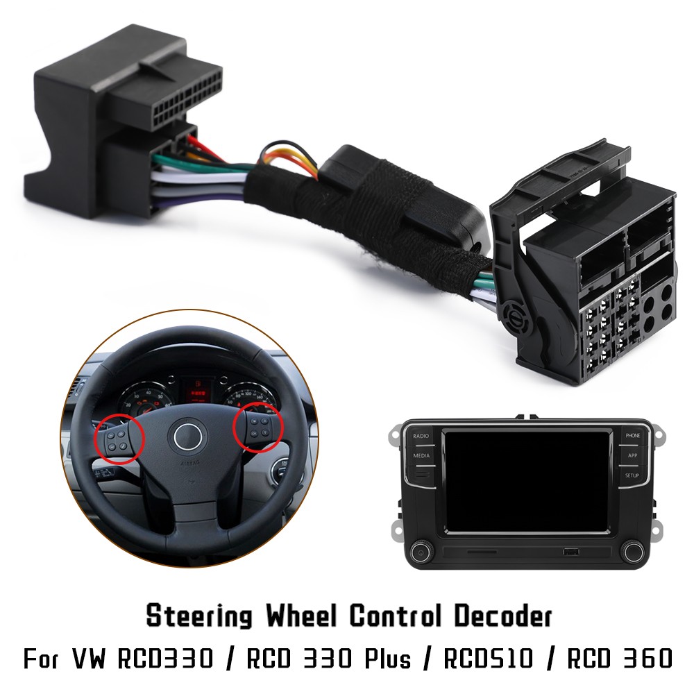 For RCD330 360PRO Multifunction Steering Wheel Button Control Simulator Adapter