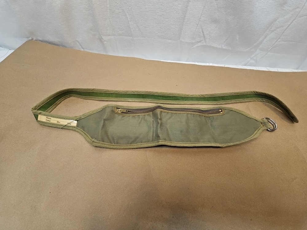 VINTAGE WWII US ARMY SOLDIER HIDDEN MONEY BELT 39.5 Large #C7559