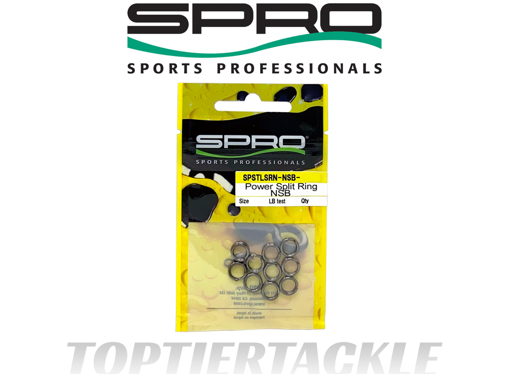 SPRO Power Split Rings NSB Black - Select Size/Quantity