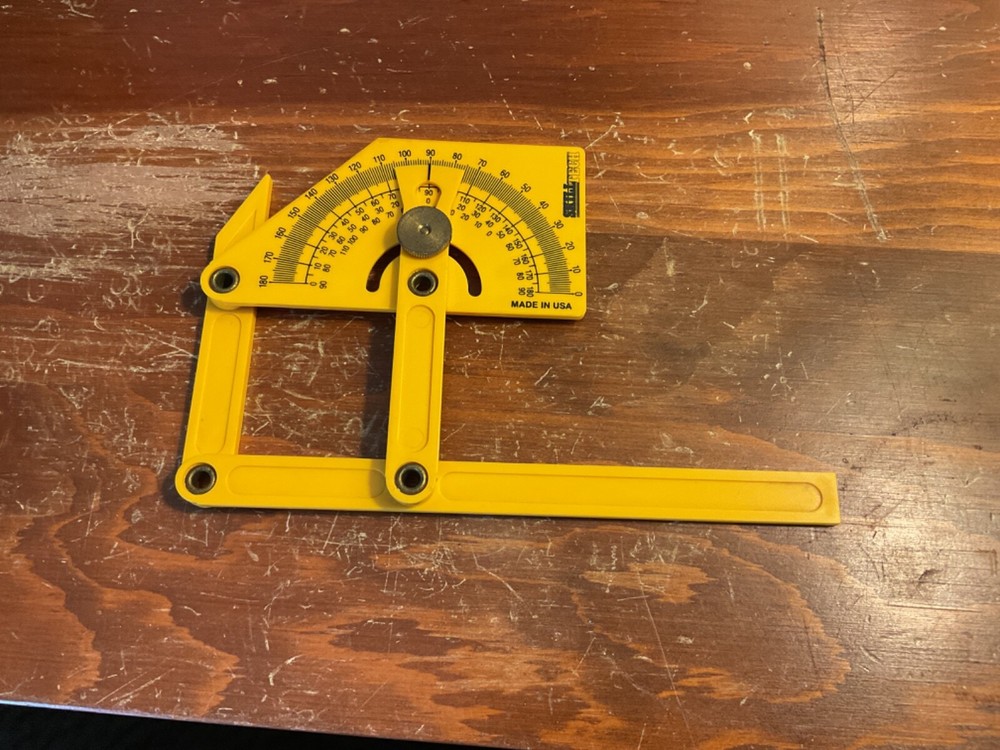 SkillTech Protractor Angle Finder, Outside, Inside, Sloped Angles, 0° to 180°