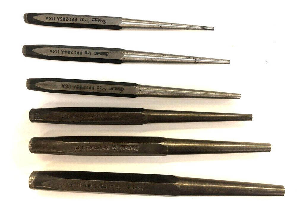 Snap-On Tools PPCS60BK 6 Piece Starter Pin Punch Set