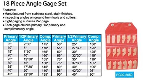18 Pc Angle Gauge Set, 3602-5050