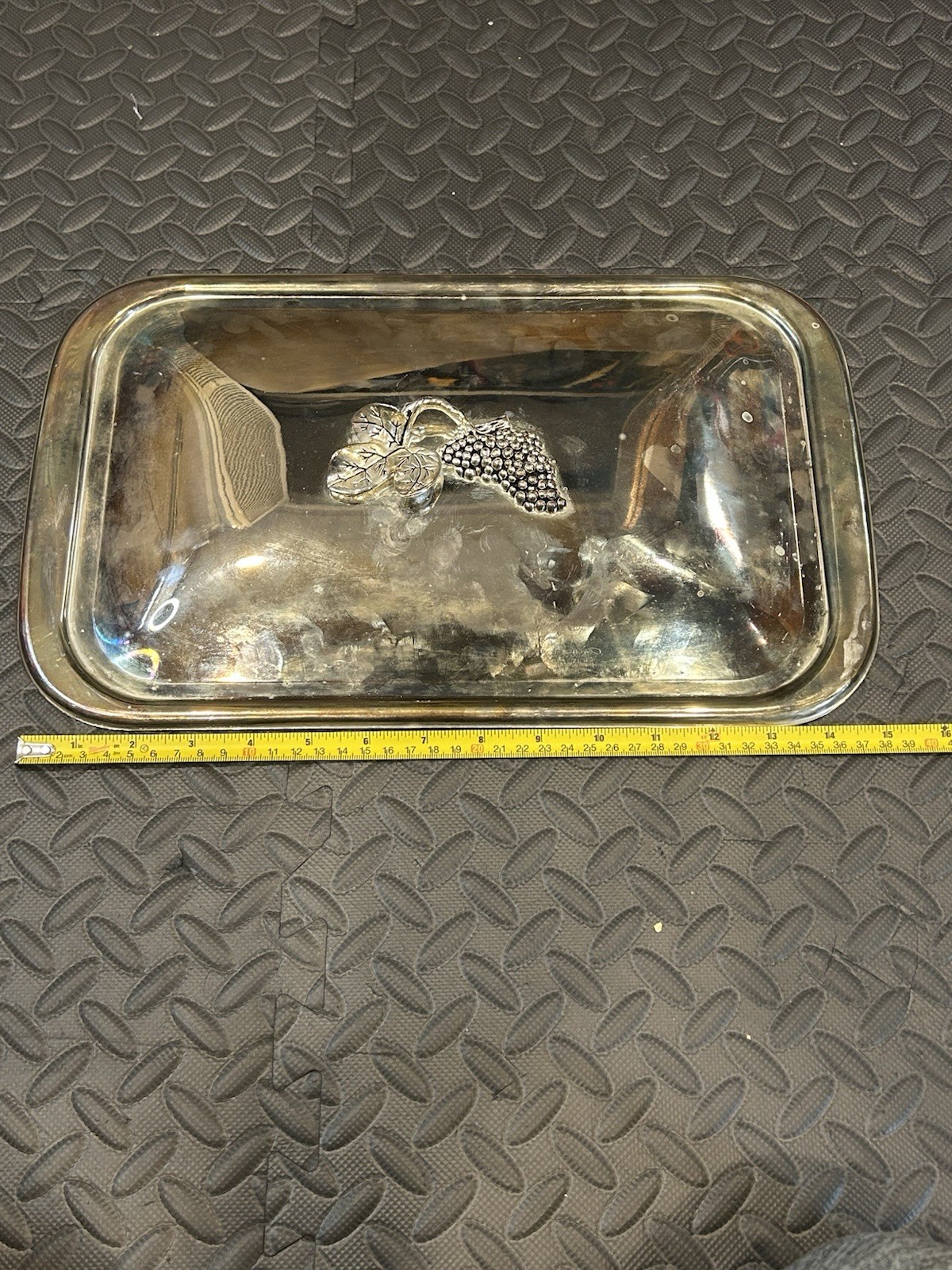 Godinger Silver Serving Tray Cover Grape Design ( I Think)