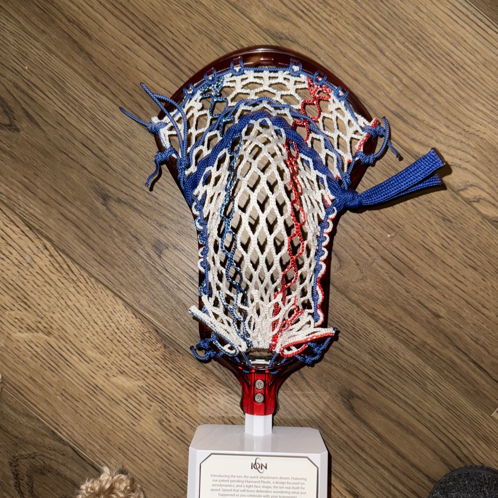 New ECD ION lacrosse stick head Ruby Red Mid Low Pocket hero 2 mesh.