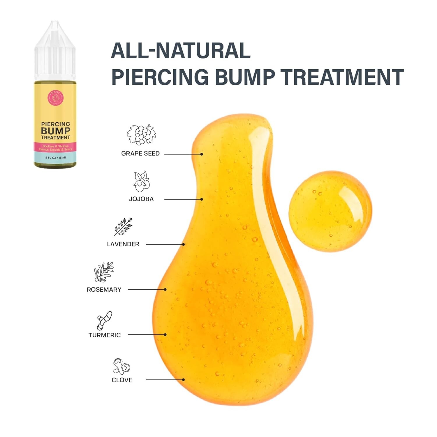 Base Labs Piercing Keloid Bump Duo | Piercing Bump Solution + Keloid Bump Gel