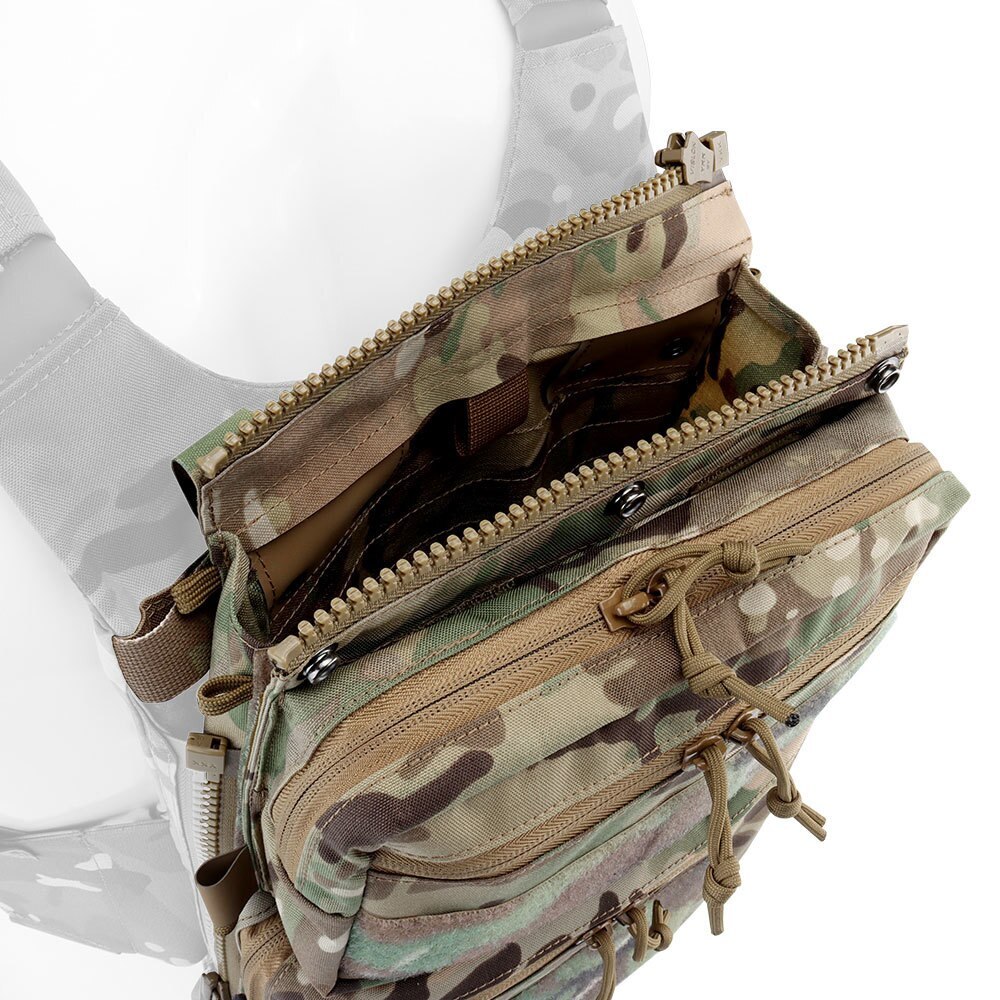 LV119 Tactical Back Panel Core Zippered Modular Expansion Back Panel GarmentVest