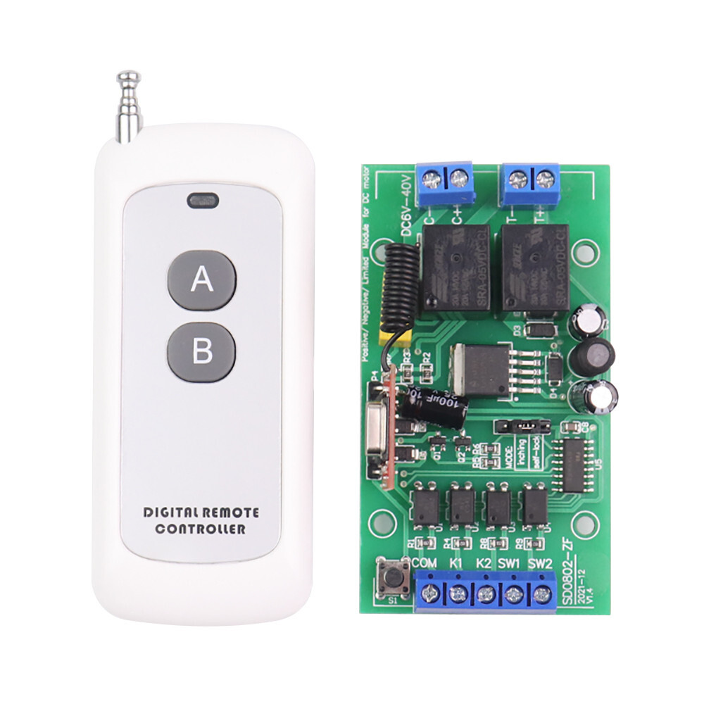 6V 12V 24V Remote Limit Switch DC Motor Forward Reverse Controller Board MAX 20A