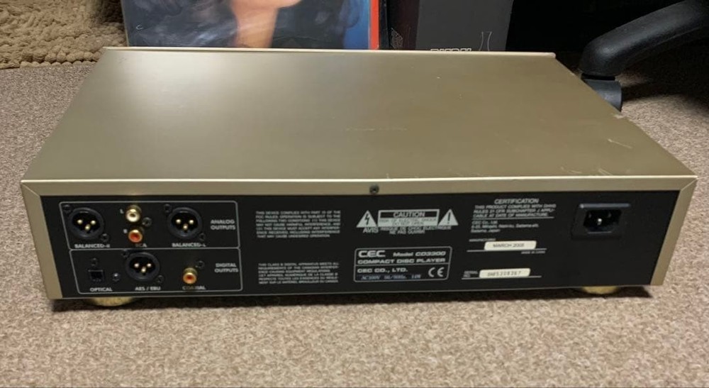 CEC CD3300 CD Player Burr Brown 24bit LEF Class-A XLR w/Remote FullyFunction