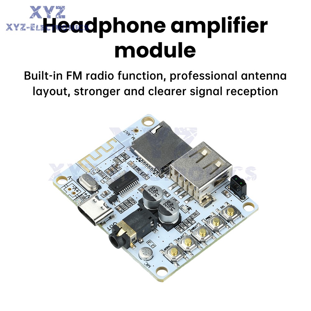 Bluetooth 5.4 Audio Receiver Board MP3 Lossless Decoder Decoding Module Type-C
