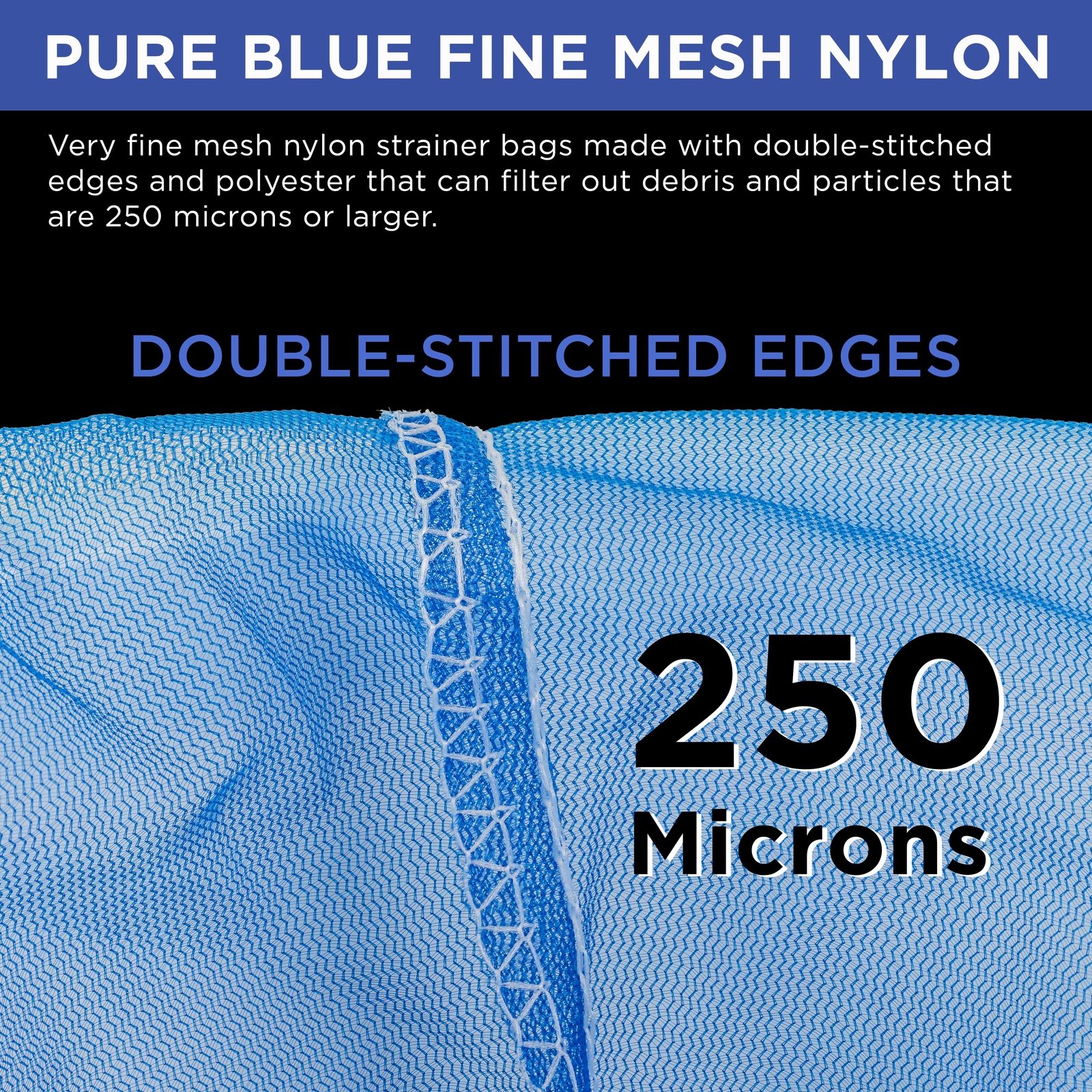 12 Pack 5 Gallon Paint & Liquid Strainer Filter Bags, Pure Blue Fine Nylon Mesh