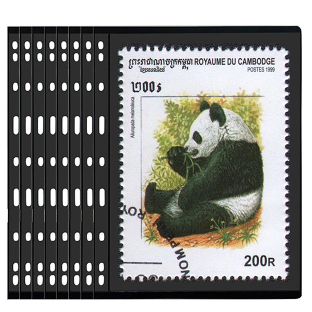1 Row Stamp Pages for Stamp Album, 30 Sheets Sleeves for Stamp Collecting Sup...