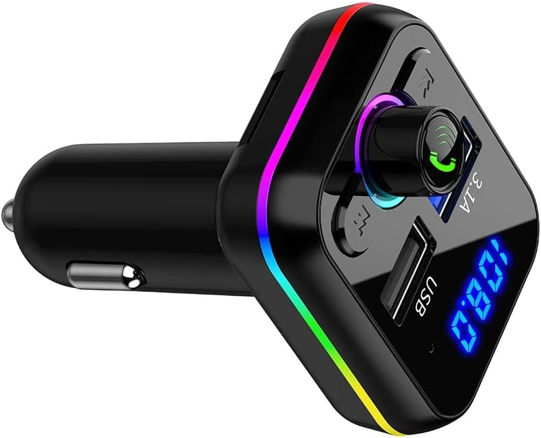 Car Mp3 Music Player V5.0 Hands Free Call USB U Disk Fm Transmitter Fast Charger