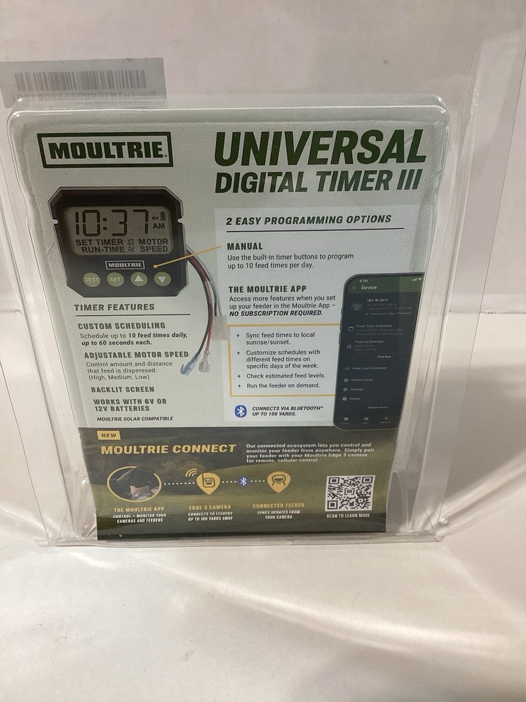 Moultrie Universal Digital Timer III Programmable Feeder Timer Black (MFA-15095)