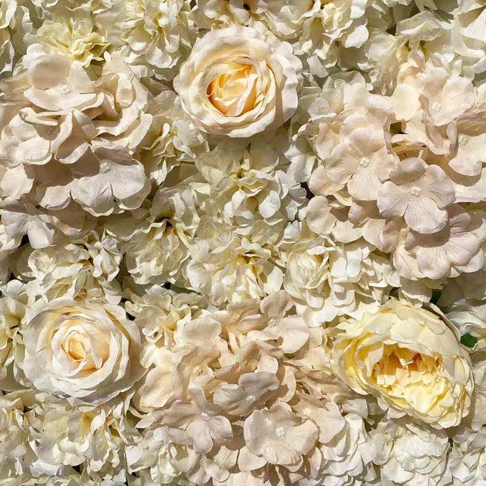 6pcs Artificial Flower Wall Hydrangea Panel Mat Pad Wedding Backdrop 60x40 cm