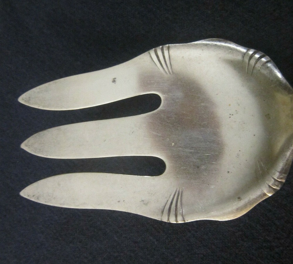 silverplated Victorian serving fork EUDORA 1888 Towle Mfg. Co. Clough server