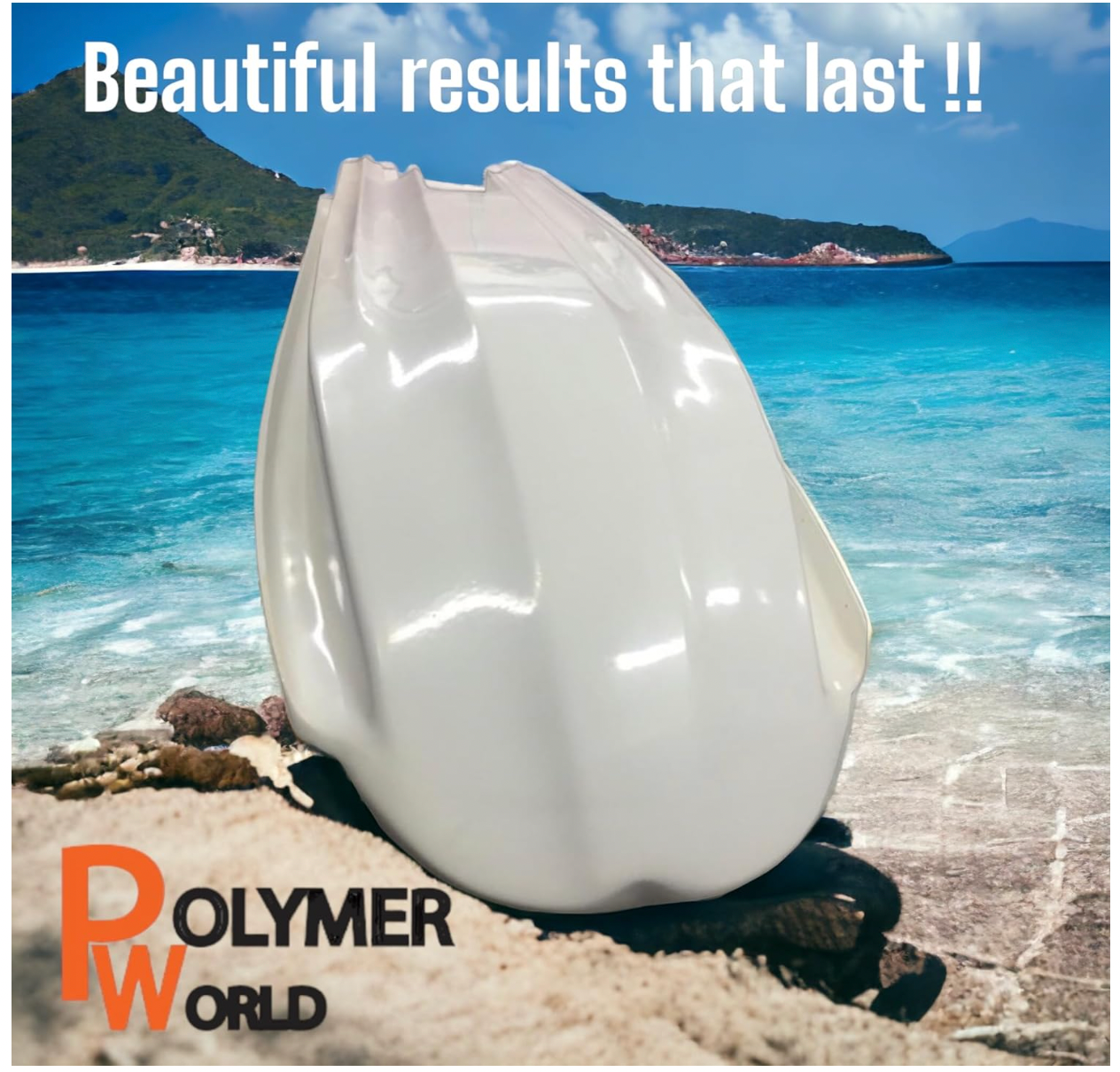 Polymer World White Gelcoat NO WAX 1 Gallon, Boats, Cars, RV, Fiberglass ,Tubs