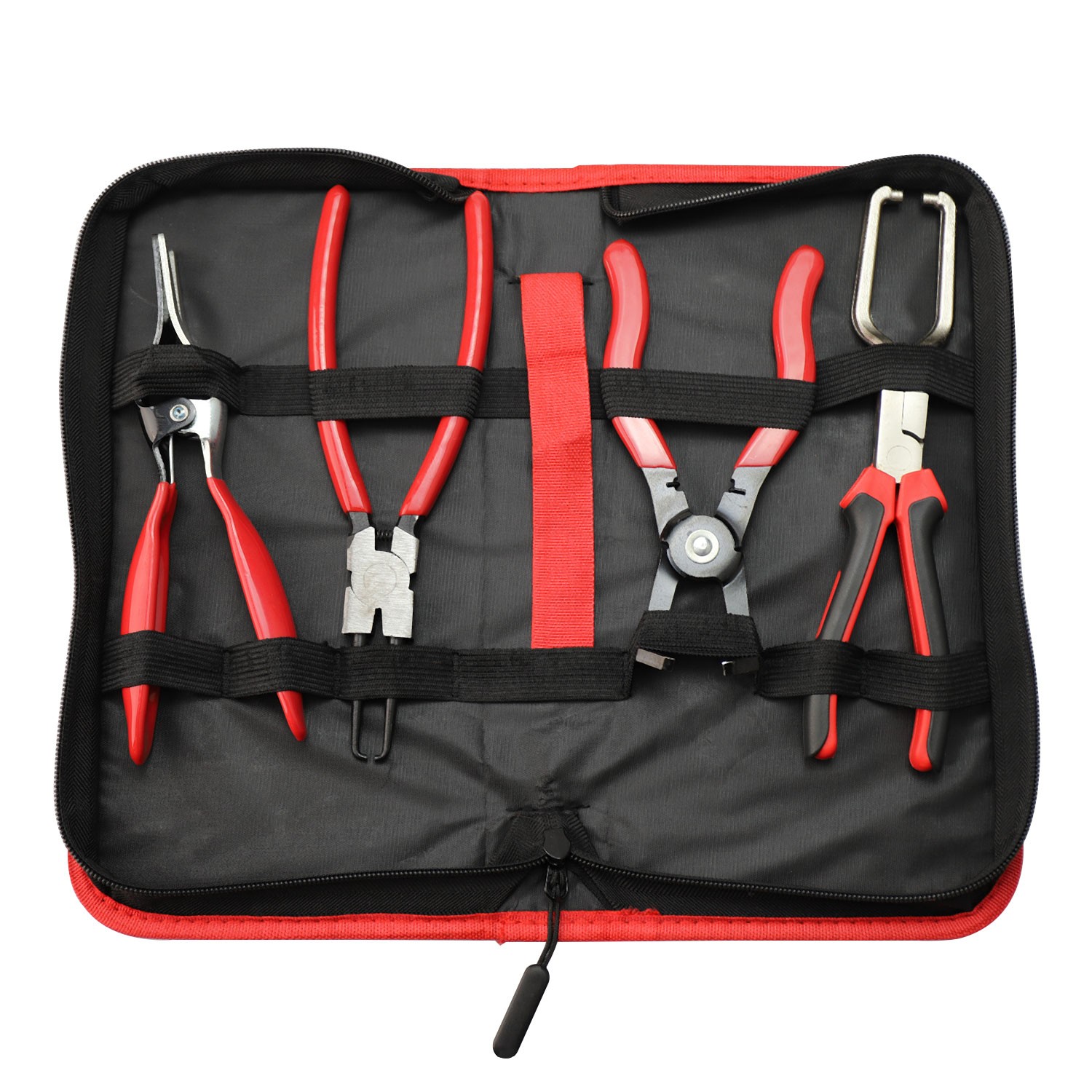 4Pcs Hose Clamp Pliers Remover Kit Water Pipe Fuel Spring Removal Tool Pipe Clip