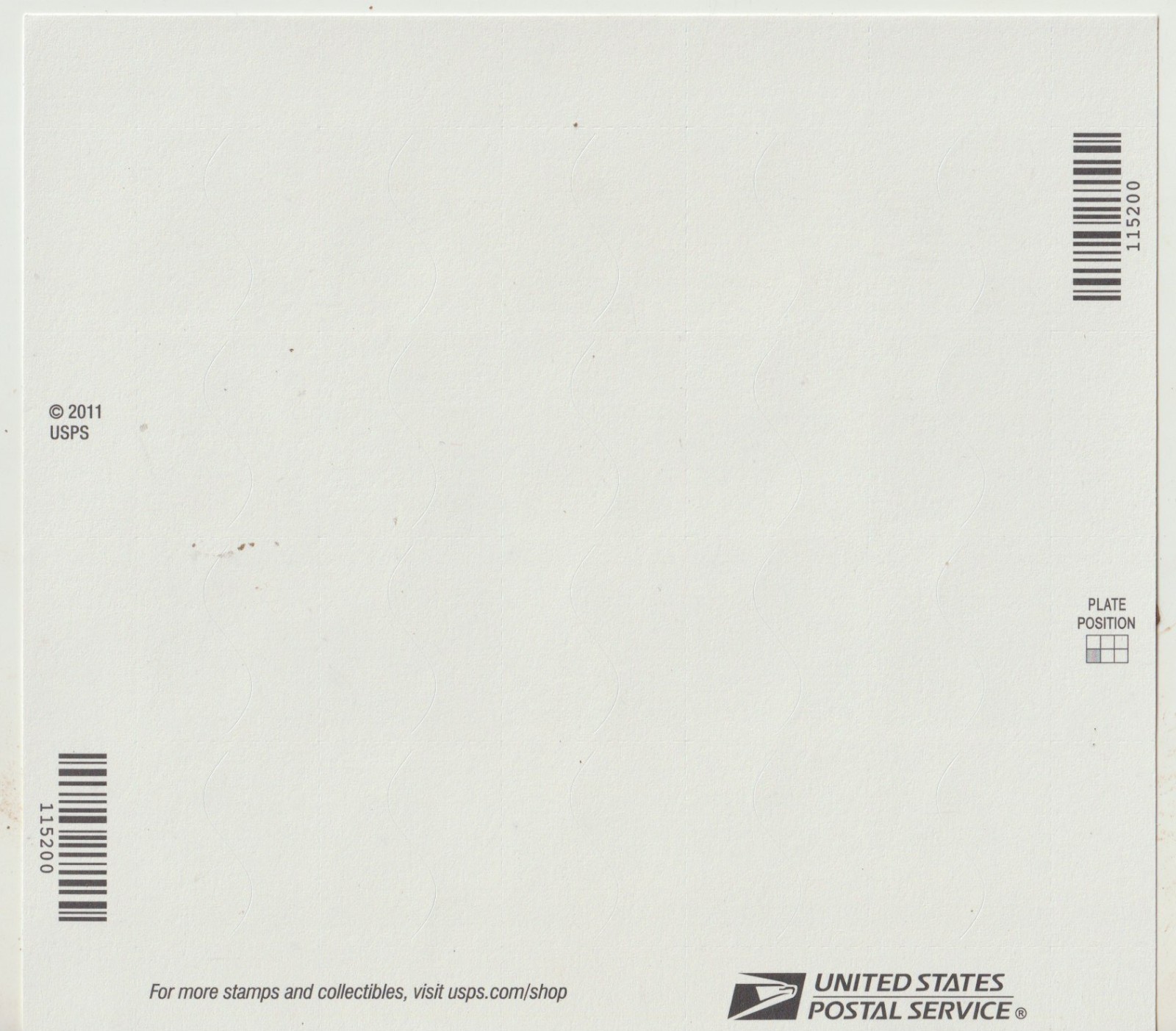 USPS BIRDS OF PREY PEEL and STICK Sheet of 20-85 CENT Stamps Sent from OKC, OK