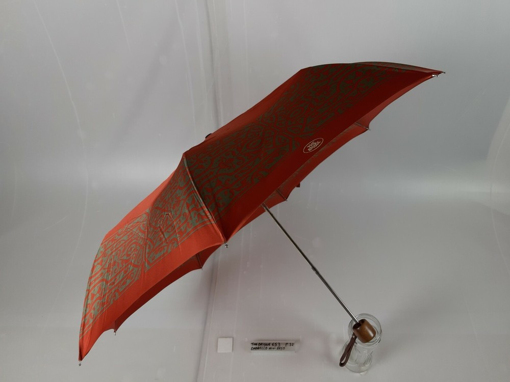 Unisex Mini Umbrella - Technofibre - Rust/Green - Cod.653 - The Bridge