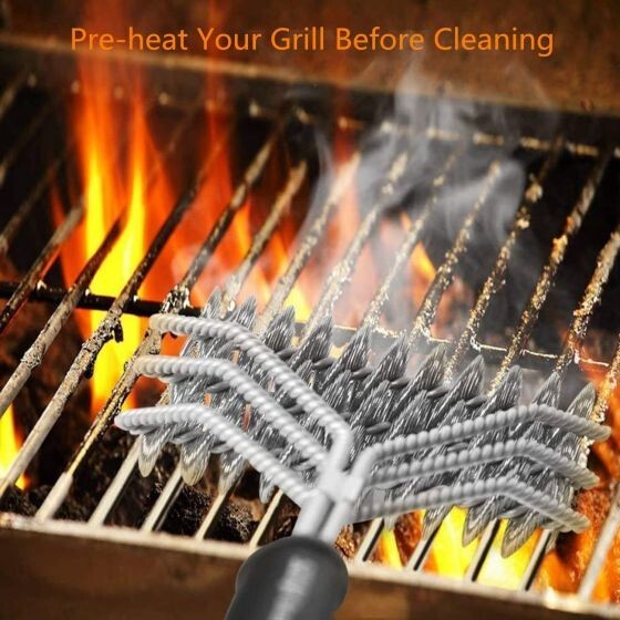 BBQ Grill Brush,Stainless Steel Bristle Free Grill Brush Tool BBQ Cleaning 18"