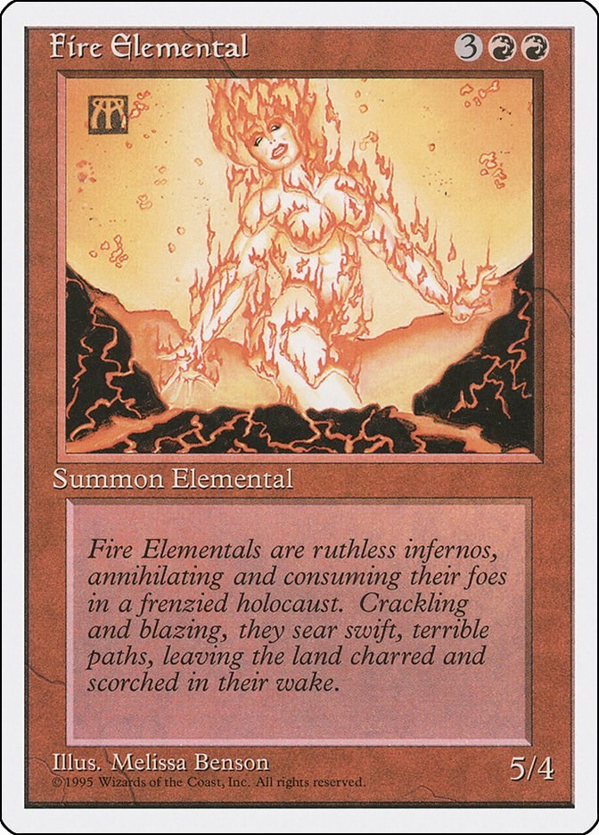 Fire Elemental Fourth Edition N/A MTG MP