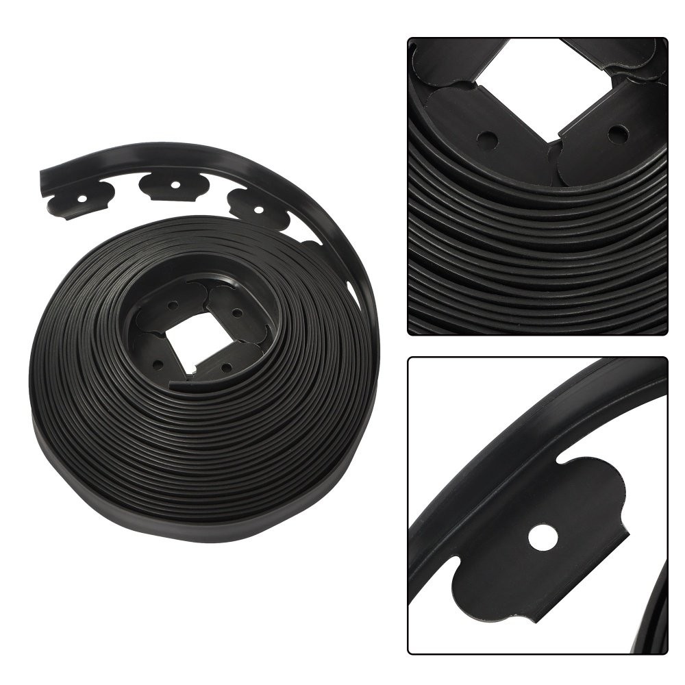 Landscape L-shaped Lawn Garden Edging Kit 60FT Flexible Border Paver & 24 Stakes