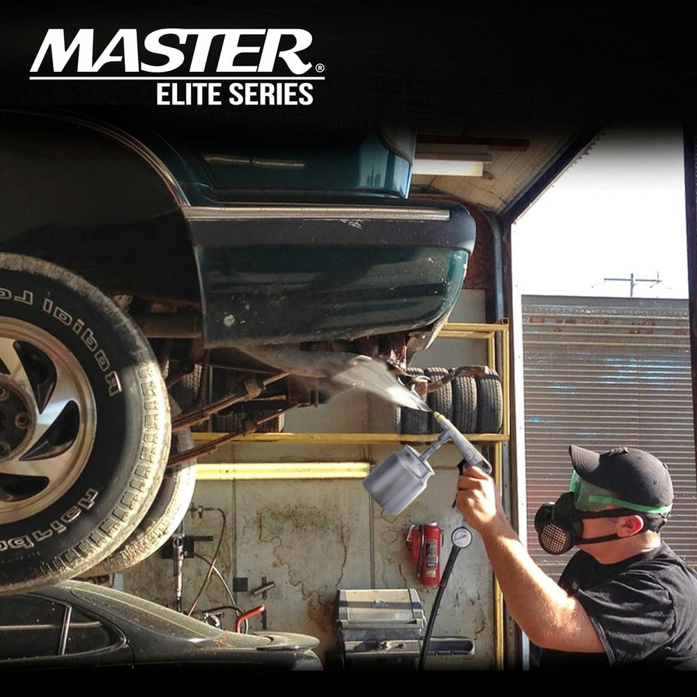 Master Elite Air Rust Proofing and Undercoating Gun with Gauge & Suction Feed Cu