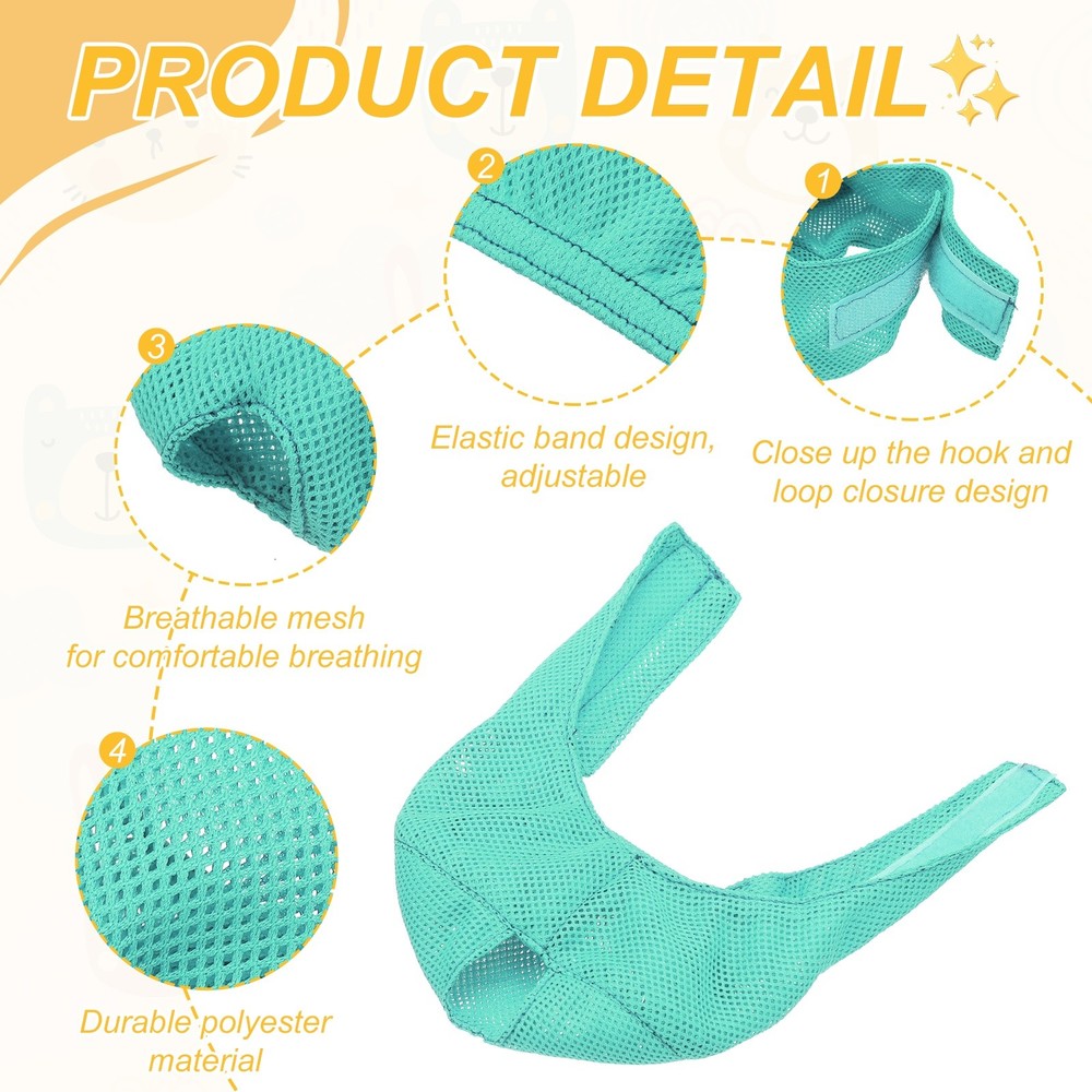 Cat Muzzle, Breathable Mesh Muzzle Circumference 7-9 Inches, (Dark Blue, 1Pcs)