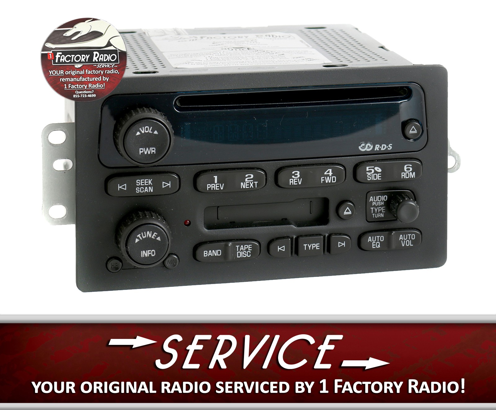 Remanufacture SERVICE for 2005-09 Chevy GMC Truck Radio AM FM CD Cassette Player