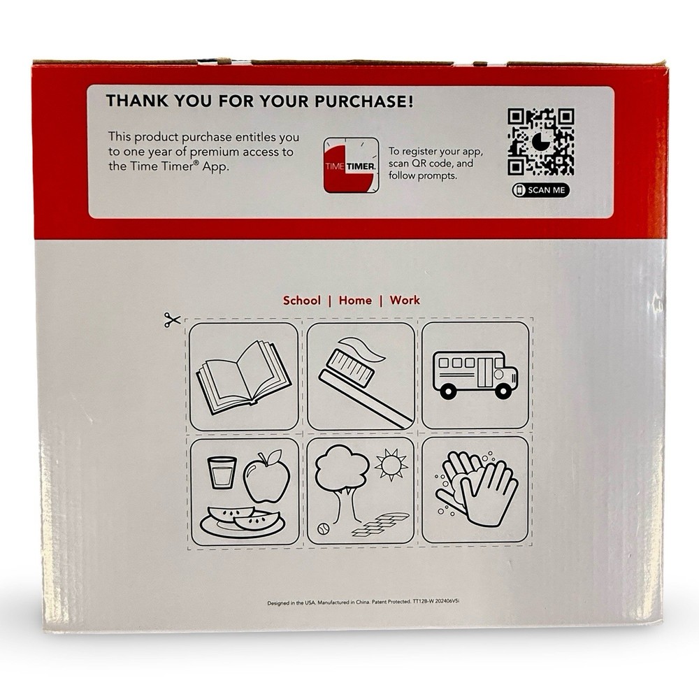 New Time Timer 12 Inch Large Visual Countdown Timer Open Box No Cards Tested