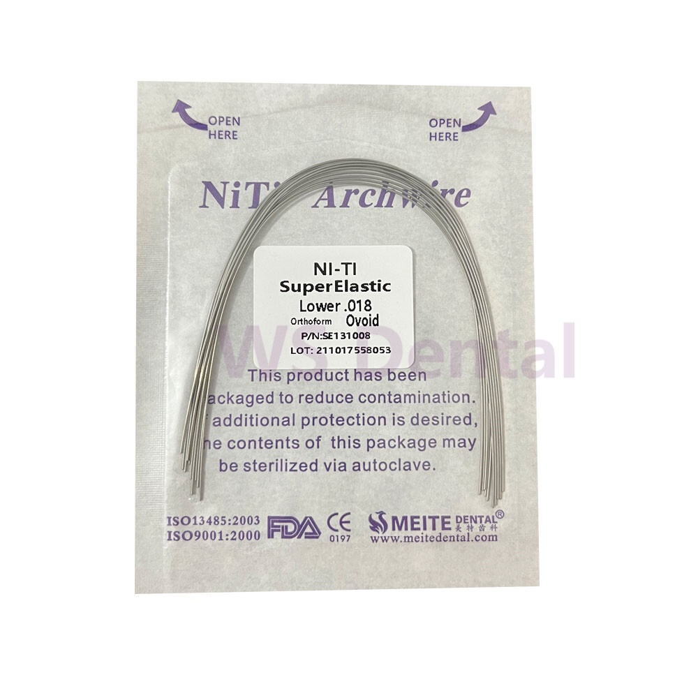 Dental Orthodontic Arch Wires Super Elastic Niti Round 012 014 016 018 020 Ovoid