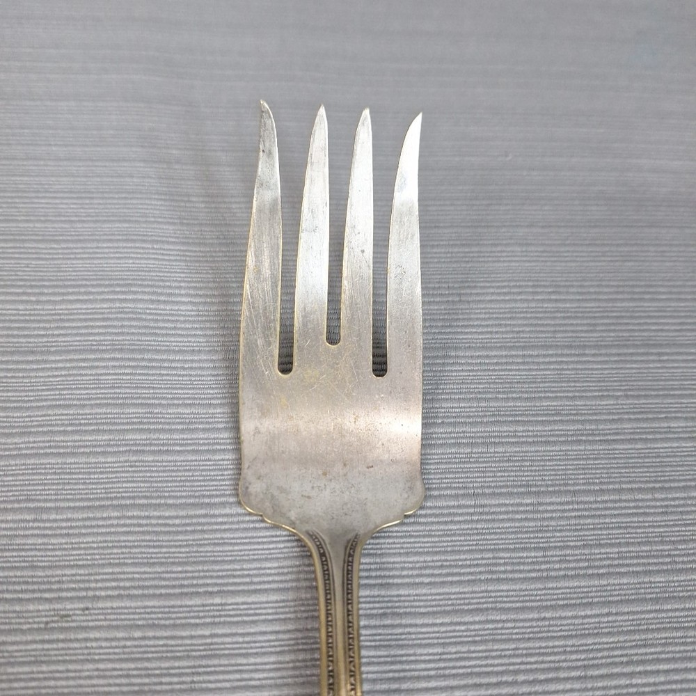 Vintage Standard Silverplate Flatware Serving Fork Meat 8.5"