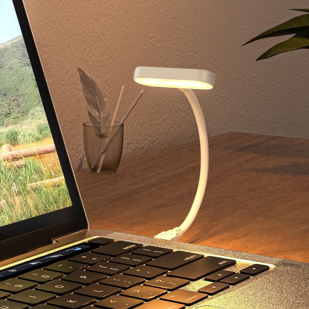 Wall Mounted Reading Light Dimmable LED Book Lights Timer USB White 1 Pack