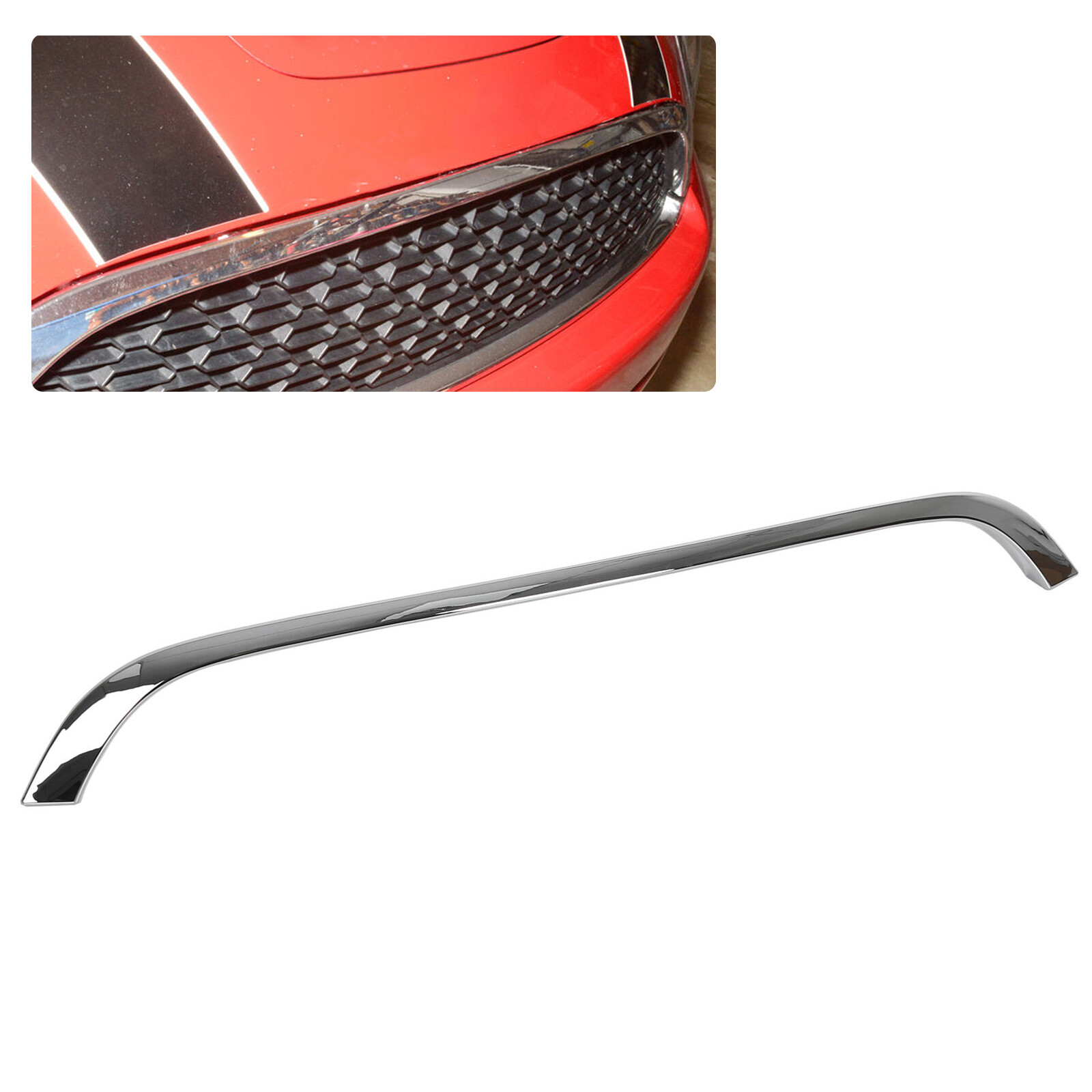 Chrome Grille Hood Molding Trim For 2007-2015 2009 Mini Cooper R55 R56 R58 R59