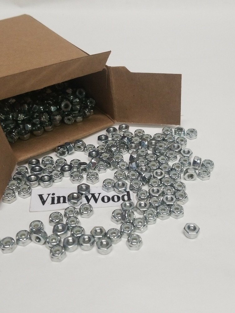 5-40 Nylon Insert Hex Locknuts, Zinc Plated, (30 Pcs), QUALITY Hardware.