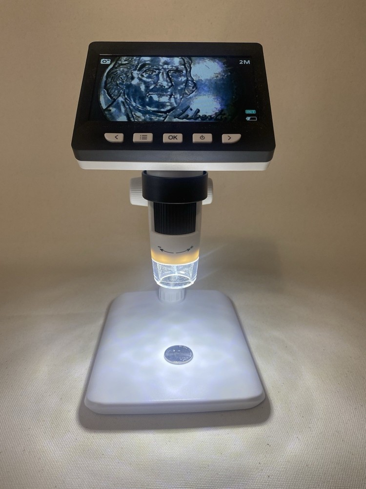 Digital Microscope, 4.3 Inch Digital Microscope 1000X Microscope, PC Compatible