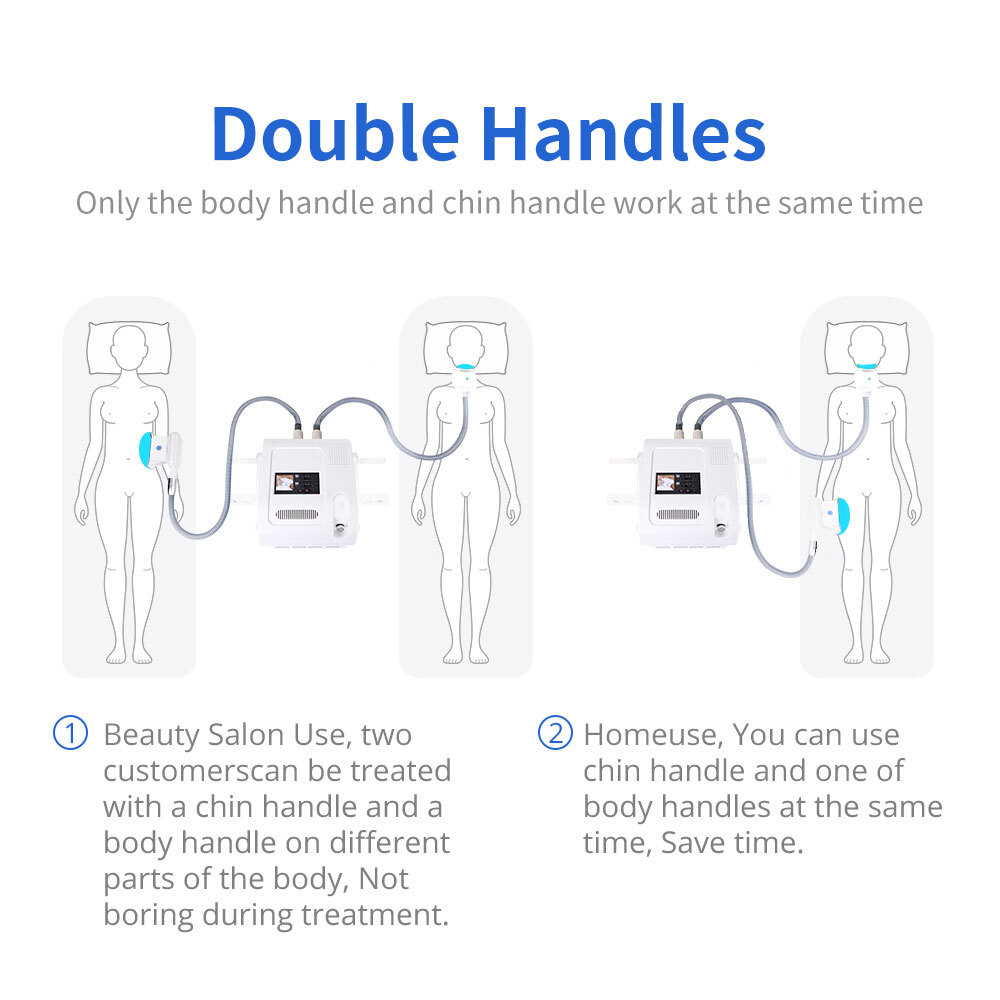 3 Handles Cold Beauty Machine 1 Chin handle+2 Body handle