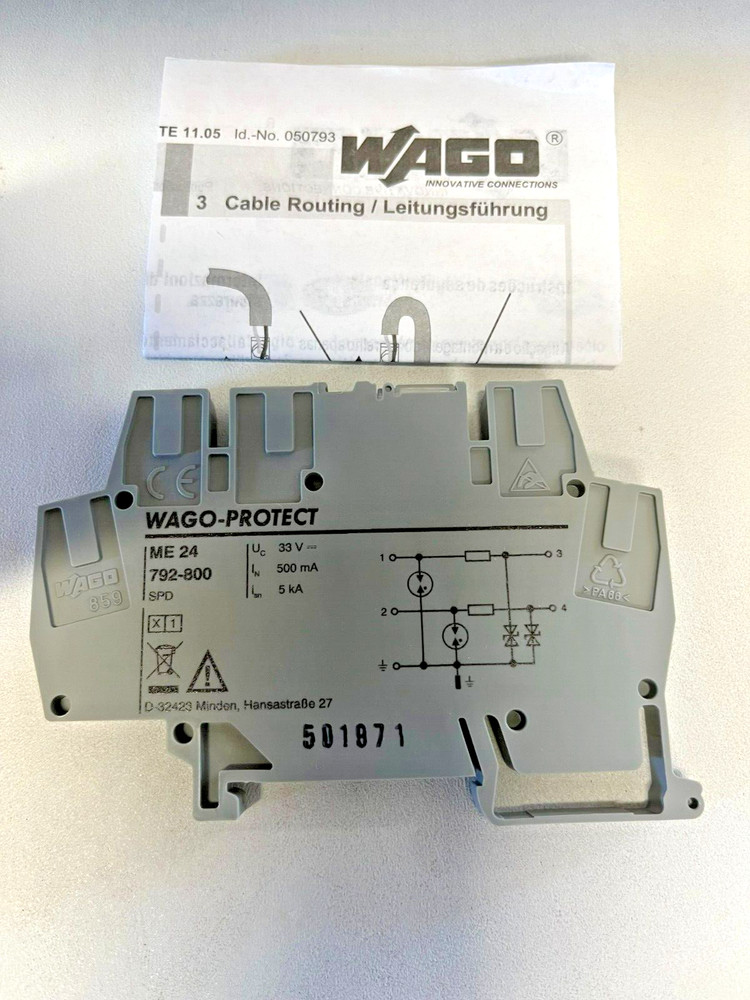 Wago Protect 792-800 Surge suppression module Controller Transmitter Transducer