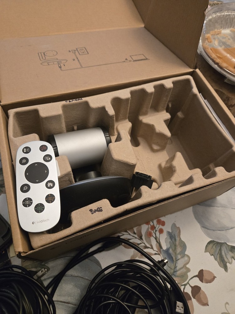 Logitech PTZ Pro Video Conferencing Camera w accessories
