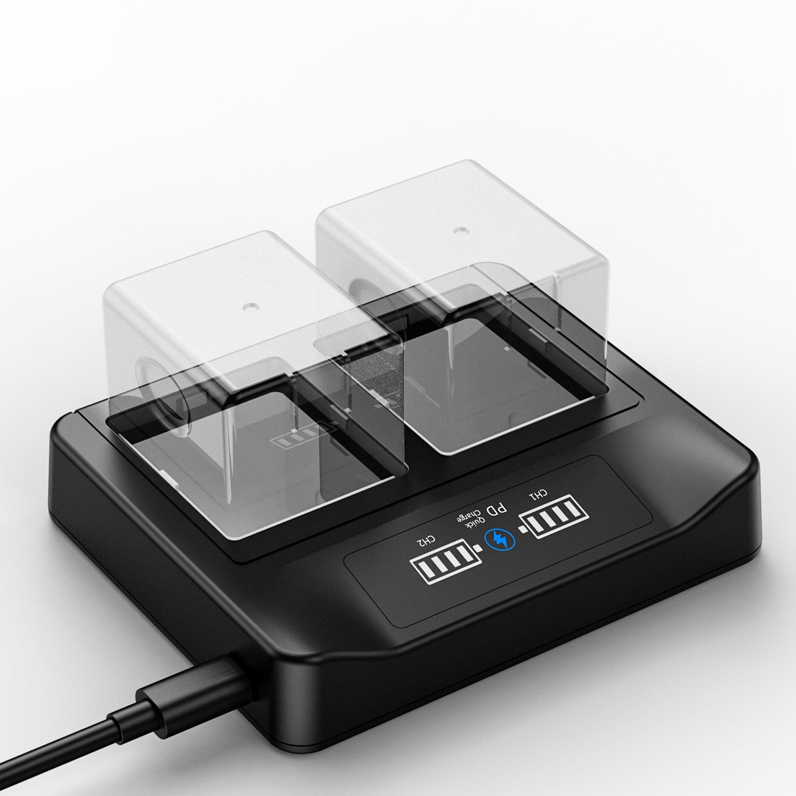 PD Fast Charging LCD Dual Battery Charger Station for Arlo Pro,Arlo Pro 2 Camera